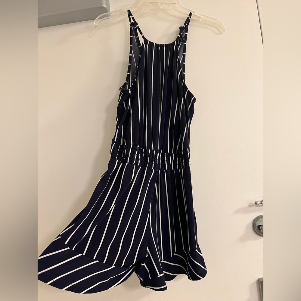 Express Pinstriped Romper